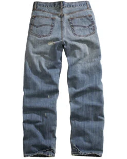 Tin Haul Men's Hoss Heavy Destruction Loose Fit Straight Leg Jeans -Cheap Cowboy Form Store 010H73 N9 P2