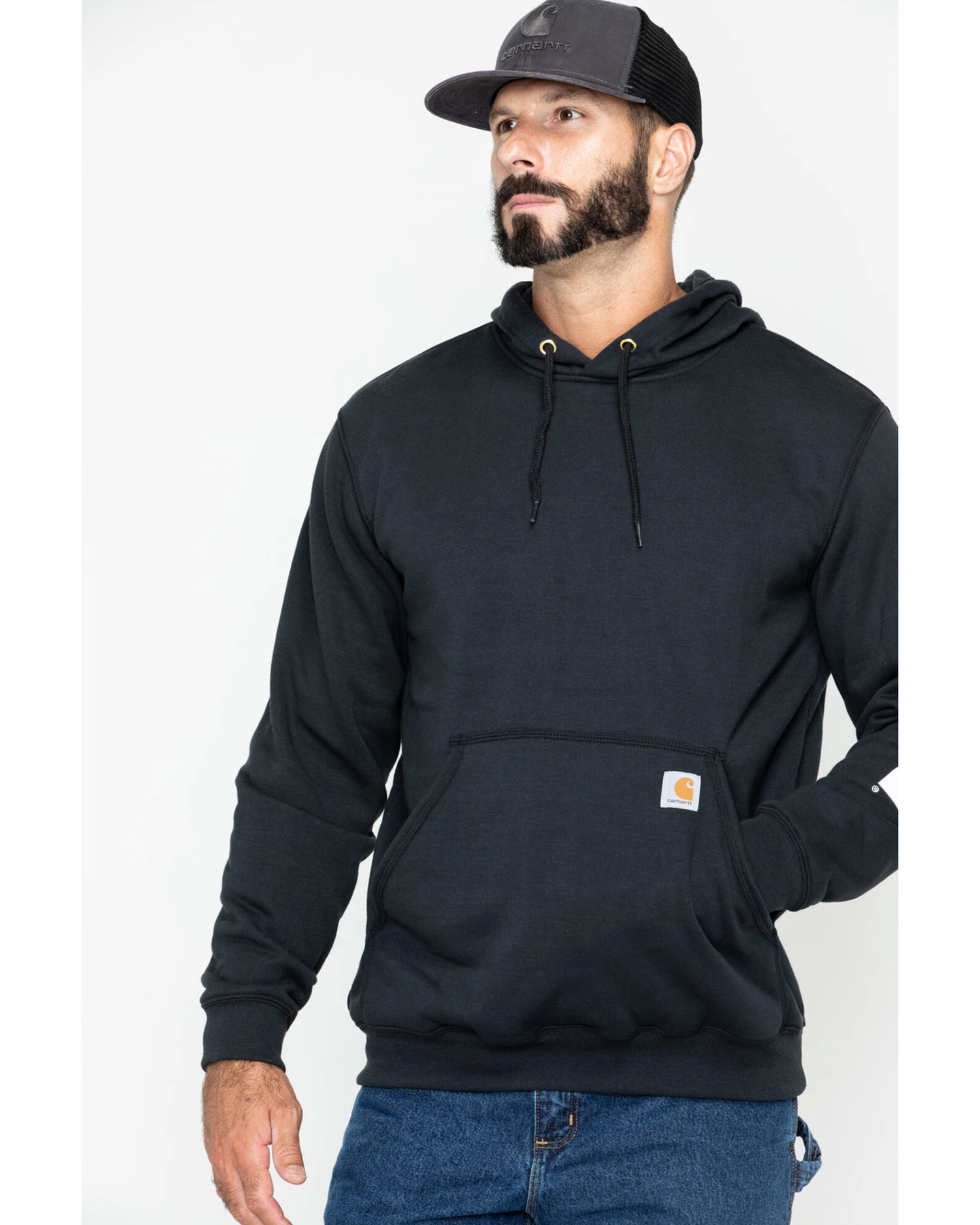 Carhartt Men's Loose Fit Midweight Logo Sleeve Graphic Hooded Sweatshirt 4 Carhartt Men's Loose Fit Midweight Logo Sleeve Graphic Hooded Sweatshirt - Image 2
