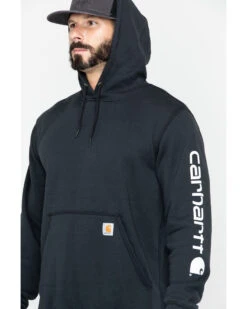 Carhartt Men's Loose Fit Midweight Logo Sleeve Graphic Hooded Sweatshirt - Big & Tall -Cheap Cowboy Form Store 086A46 89 P1