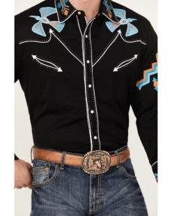 Scully Men's Phoenix Embroidered Retro Long Sleeve Western Shirt -Cheap Cowboy Form Store 0927J7 89 P3