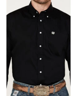 Cinch Men's Solid Long Sleeve Button Down Western Shirt -Cheap Cowboy Form Store 1000018350 001 P3