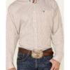 Cinch Men's Beige Tencel Stripe Long Sleeve Button-Down Western Shirt -Cheap Cowboy Form Store 2000240146 250 P3
