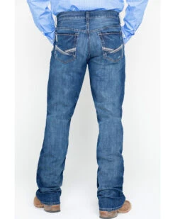 Cinch Men's Ian Dark Stonewash Slim Fit Boot Cut Jeans -Cheap Cowboy Form Store 2000240164 402 P1