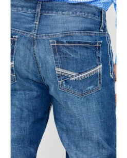 Cinch Men's Ian Dark Stonewash Slim Fit Boot Cut Jeans -Cheap Cowboy Form Store 2000240164 402 P2
