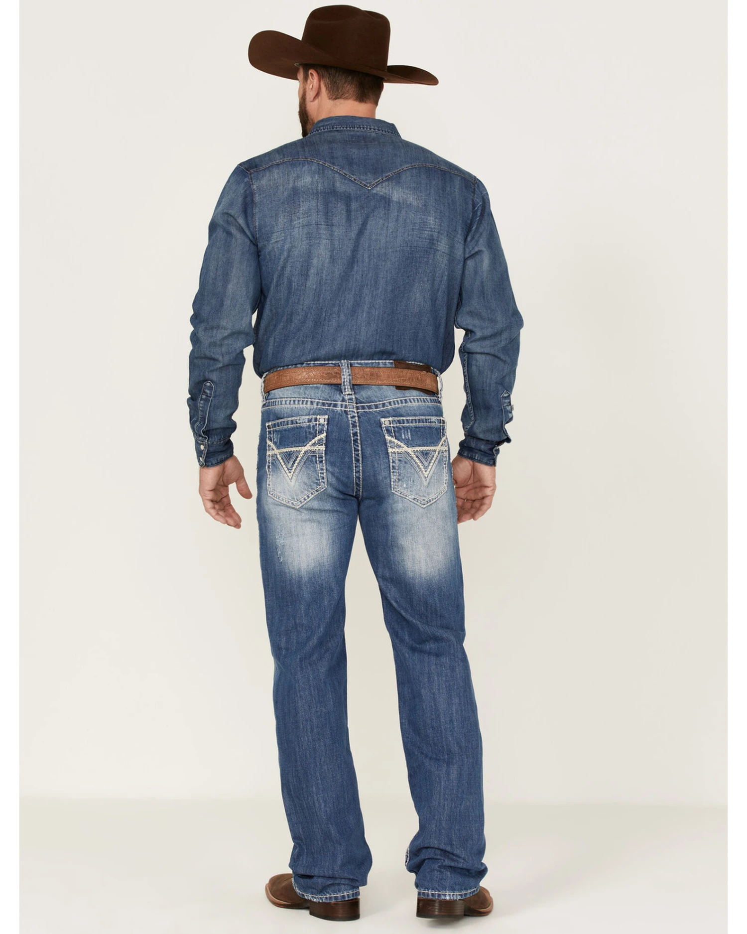 Rock & Roll Cowboy Men's Raised Straight Jeans 3 Rock & Roll Cowboy Men's Raised Straight Jeans