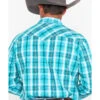 Rock & Roll Denim Men's Poplin Plaid Print Snap Long Sleeve Western Shirt -Cheap Cowboy Form Store 2000272061 400 P7