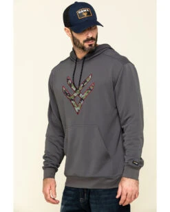 Hawx Men's Gray Tech Logo Hooded Work Sweatshirt - Tall -Cheap Cowboy Form Store 2000297060 021 P3
