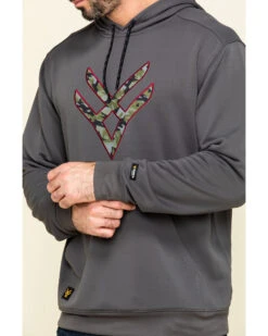 Hawx Men's Gray Tech Logo Hooded Work Sweatshirt - Tall -Cheap Cowboy Form Store 2000297060 021 P4