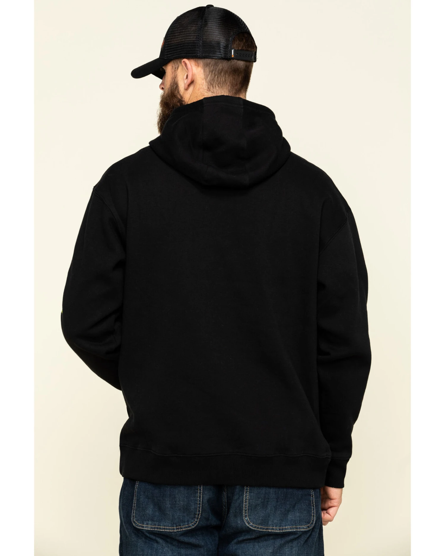 Ariat Men's Black/Lime Rebar Graphic Hooded Work Sweatshirt 4 Ariat Men's Black/Lime Rebar Graphic Hooded Work Sweatshirt - Image 2