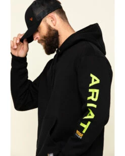 Ariat Men's Black/Lime Rebar Graphic Hooded Work Sweatshirt 10 Ariat Men's Black/Lime Rebar Graphic Hooded Work Sweatshirt -Cheap Cowboy Form Store 2000322151 001 P4