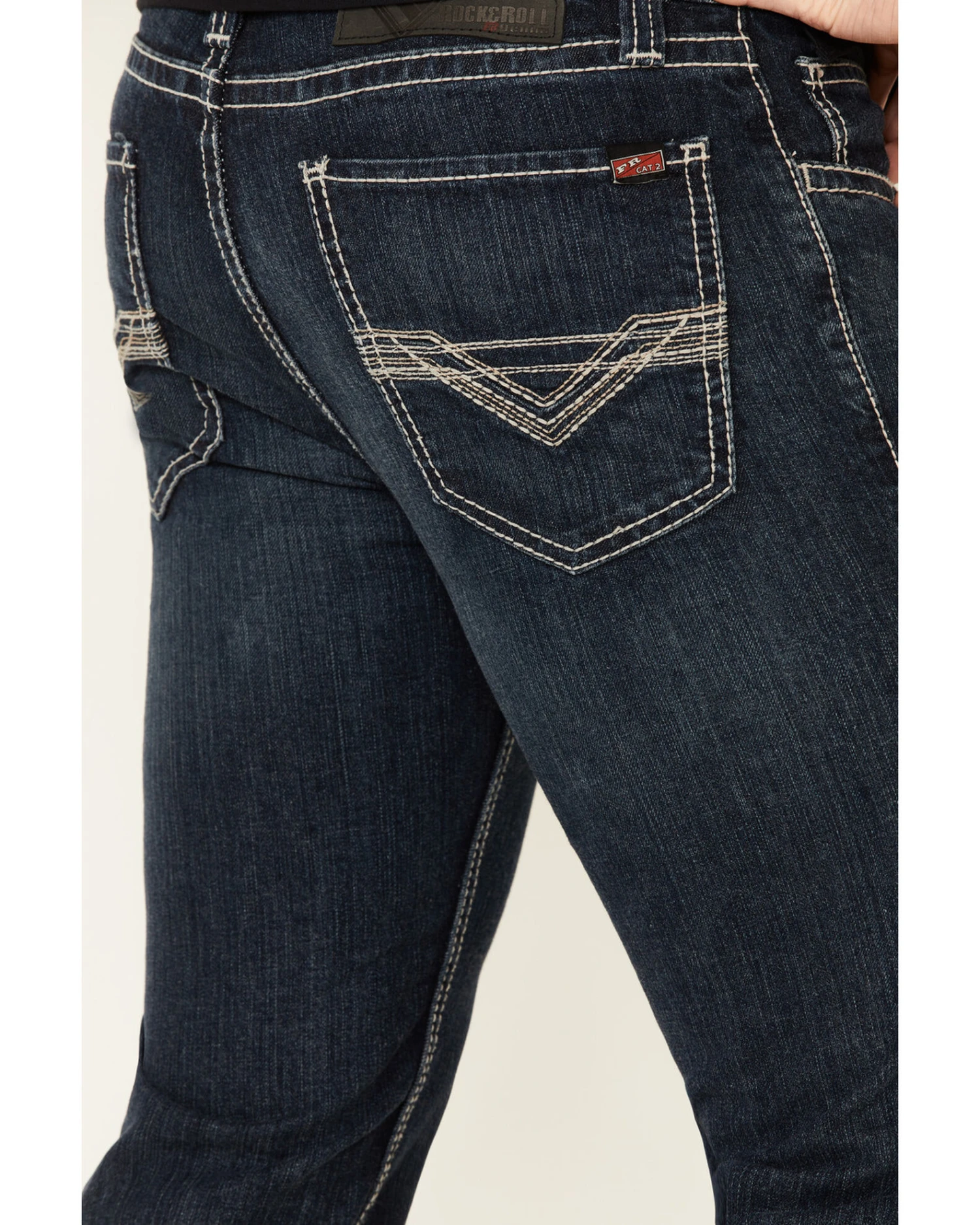 Rock & Roll Denim Men's FR Dark Reflex Revolver Slim Straight Work Jeans 4 Rock & Roll Denim Men's FR Dark Reflex Revolver Slim Straight Work Jeans - Image 2