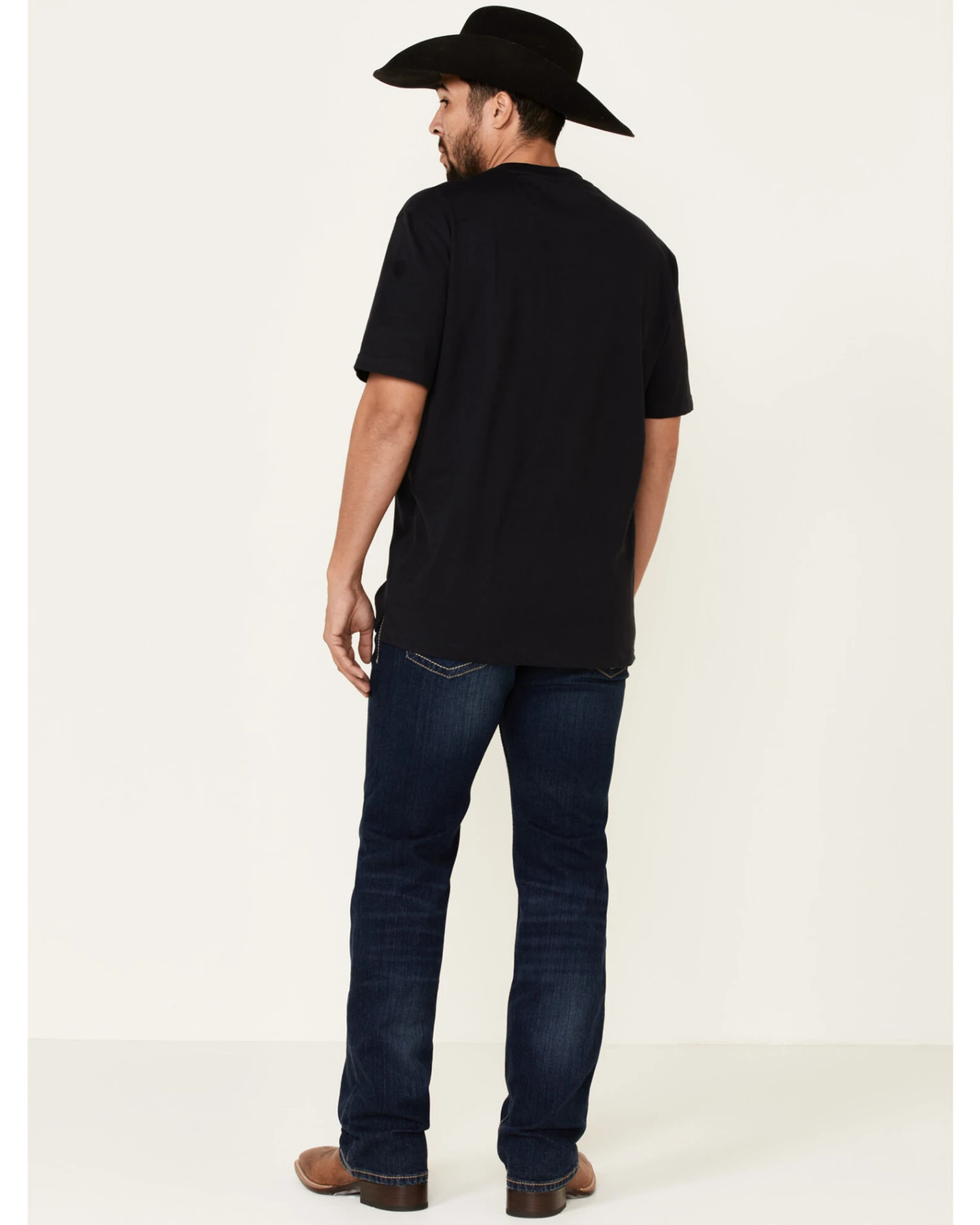 Cinch Men's Ian Rinse Dark Performance Stretch Slim Bootcut Jeans 5 Cinch Men's Ian Rinse Dark Performance Stretch Slim Bootcut Jeans - Image 3