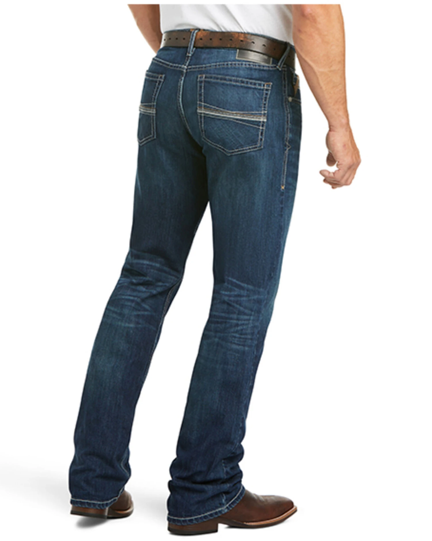Ariat Men's M4 Ford Bragg Dark Stretch Relaxed Bootcut Jeans 5 Ariat Men's M4 Ford Bragg Dark Stretch Relaxed Bootcut Jeans - Image 3
