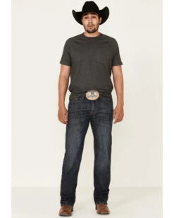 Rock & Roll Denim Men's Dark Vintage Double Barrel Stretch Relaxed Straight Jeans -Cheap Cowboy Form Store 2000334315 400 P3