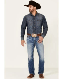 Cody James Core Men's Great Plains Dark Rigid Slim Straight Jeans -Cheap Cowboy Form Store 2000338753 400 P1