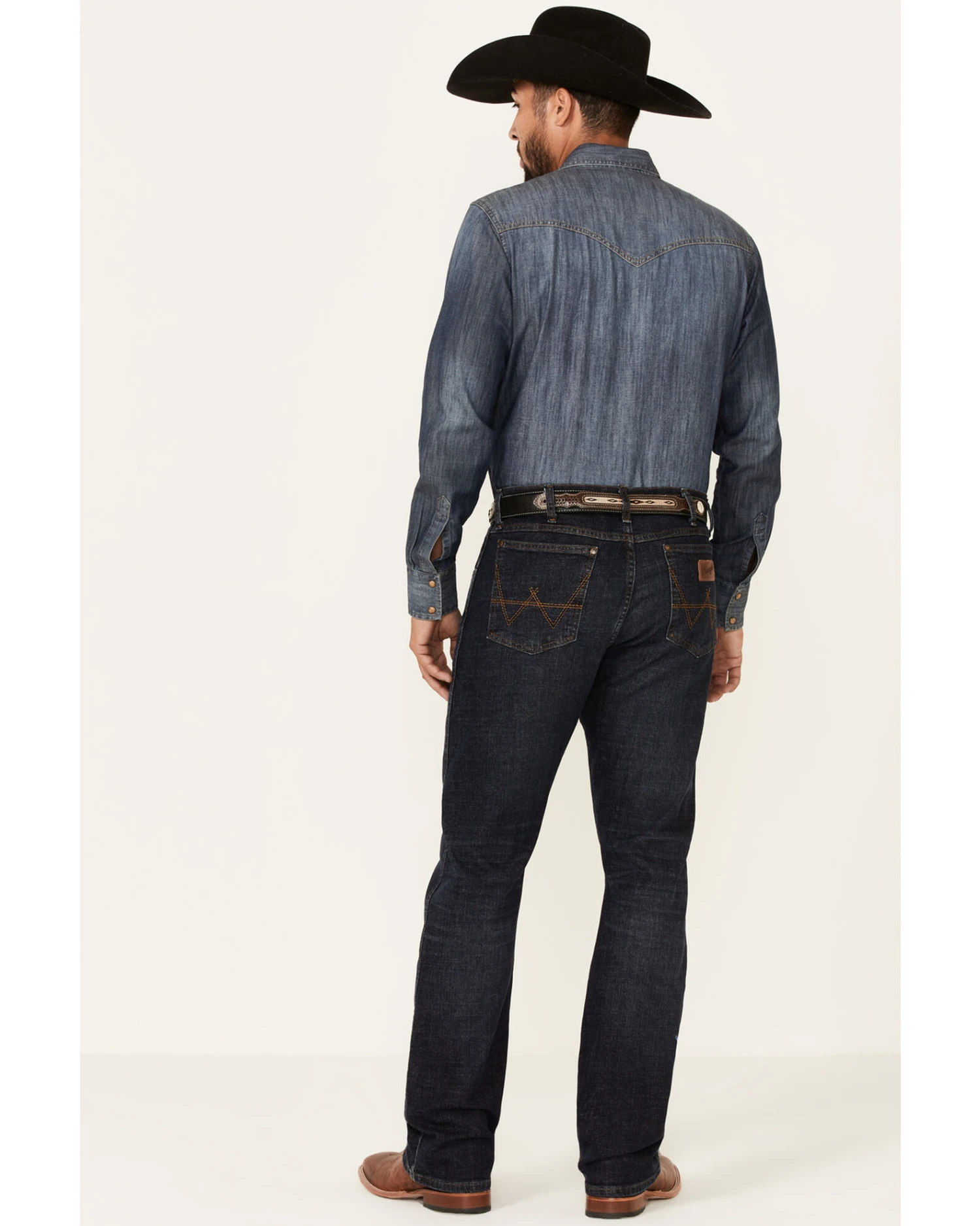 Wrangler Retro Men's Dark Wash Rocky Mount Relaxed Bootcut Jeans - Tall 6 Wrangler Retro Men's Dark Wash Rocky Mount Relaxed Bootcut Jeans - Tall - Image 4