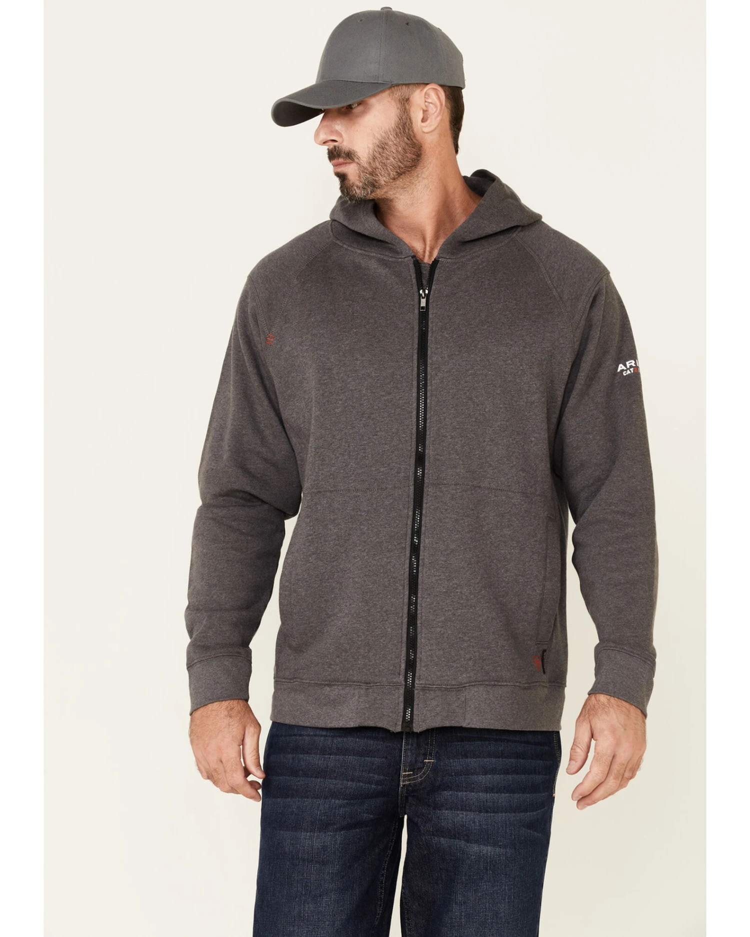 Ariat Men's FR Rev Full Cover Flag Graphic Zip-Front Hooded Work Jacket 4 Ariat Men's FR Rev Full Cover Flag Graphic Zip-Front Hooded Work Jacket - Image 2