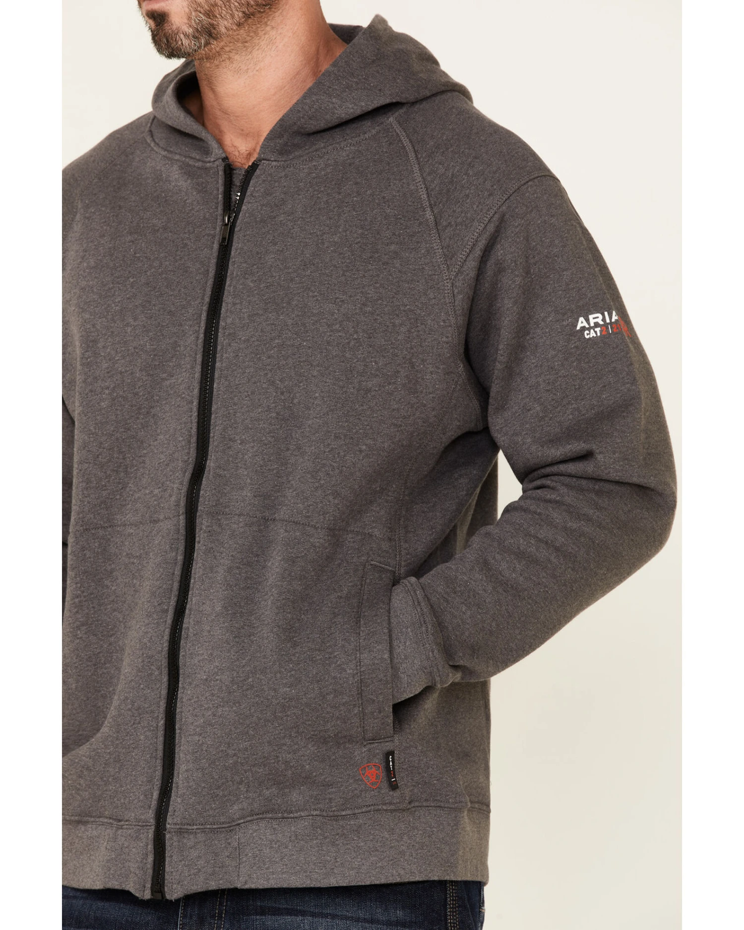 Ariat Men's FR Rev Full Cover Flag Graphic Zip-Front Hooded Work Jacket 6 Ariat Men's FR Rev Full Cover Flag Graphic Zip-Front Hooded Work Jacket - Image 4