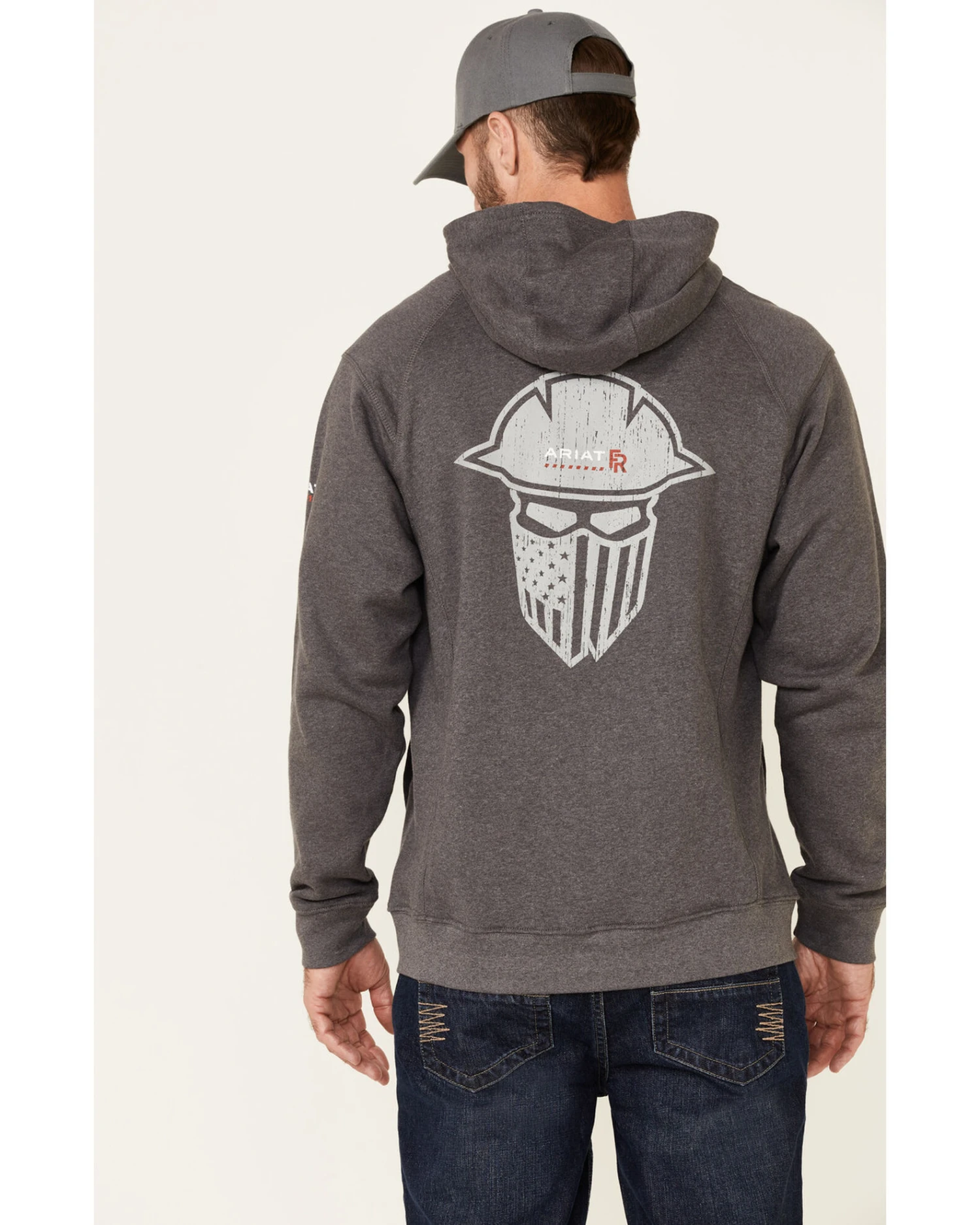 Ariat Men's FR Rev Full Cover Flag Graphic Zip-Front Hooded Work Jacket 3 Ariat Men's FR Rev Full Cover Flag Graphic Zip-Front Hooded Work Jacket