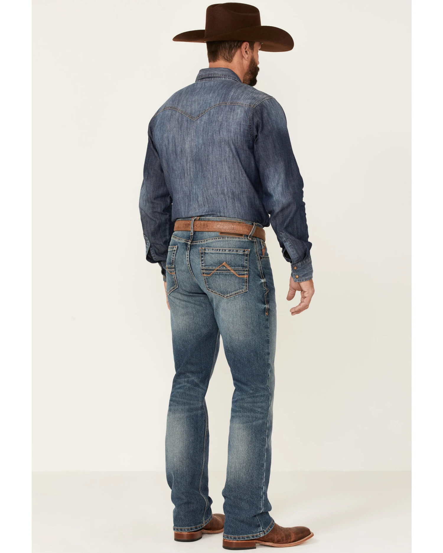 Ariat Men's M4 Campbell 2X Medium Wash Performance Relaxed Bootcut Jeans 4 Ariat Men's M4 Campbell 2X Medium Wash Performance Relaxed Bootcut Jeans - Image 2