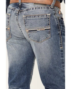 Ariat Men's M4 Dakota Medium Wash Stretch Relaxed Straight Jeans -Cheap Cowboy Form Store 2000341795 400 P4