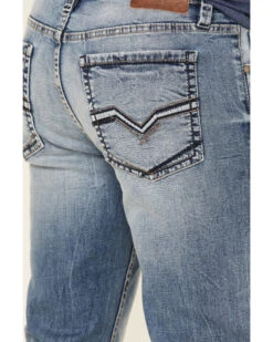 Moonshine Spirit Men's Grant Medium Wash Stretch Slim Straight Jeans -Cheap Cowboy Form Store 2000342634 400 P3