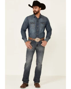 Rock & Roll Denim Men's Revolver Medium Vintage Stretch Slim Straight Jeans -Cheap Cowboy Form Store 2000345009 400 P1