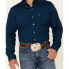 Cinch Men's Modern Fit Solid Navy Long Sleeve Button-Down Western Shirt -Cheap Cowboy Form Store 2000345900 400 P3