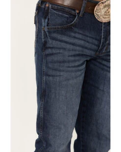 Wrangler Retro Men's Galaxy Dark Wash Stretch Slim Straight Jeans -Cheap Cowboy Form Store 2000346856 400 P2