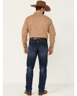 Wrangler Retro Men's Galaxy Dark Wash Stretch Slim Straight Jeans -Cheap Cowboy Form Store 2000346856 400 P3