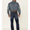 Rock 47 By Wrangler Men's Horizon Dark Wash Stretch Slim Bootcut Jeans
