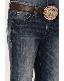 Rock & Roll Denim Men's Medium Wash Pistol Regular Bootcut Jeans -Cheap Cowboy Form Store 2000351103 400 P4