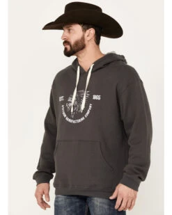 Stetson Men's Gray Logo Sleeve Pullover Hooded Sweatshirt -Cheap Cowboy Form Store 2000354135 022 P2