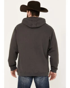 Stetson Men's Gray Logo Sleeve Pullover Hooded Sweatshirt -Cheap Cowboy Form Store 2000354135 022 P4