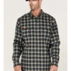 Hawx Men's FR Buffalo Plaid Print Long Sleeve Button-Down Work Shirt -Cheap Cowboy Form Store 2000357970 410 P1