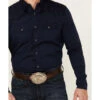 Blue Ranchwear Men's Heavy Twill Long Sleeve Snap Western Shirt -Cheap Cowboy Form Store 2000359397 410 P4
