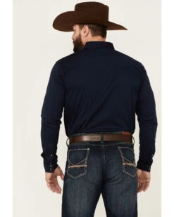 Blue Ranchwear Men's Heavy Twill Long Sleeve Snap Western Shirt -Cheap Cowboy Form Store 2000359397 410 P5