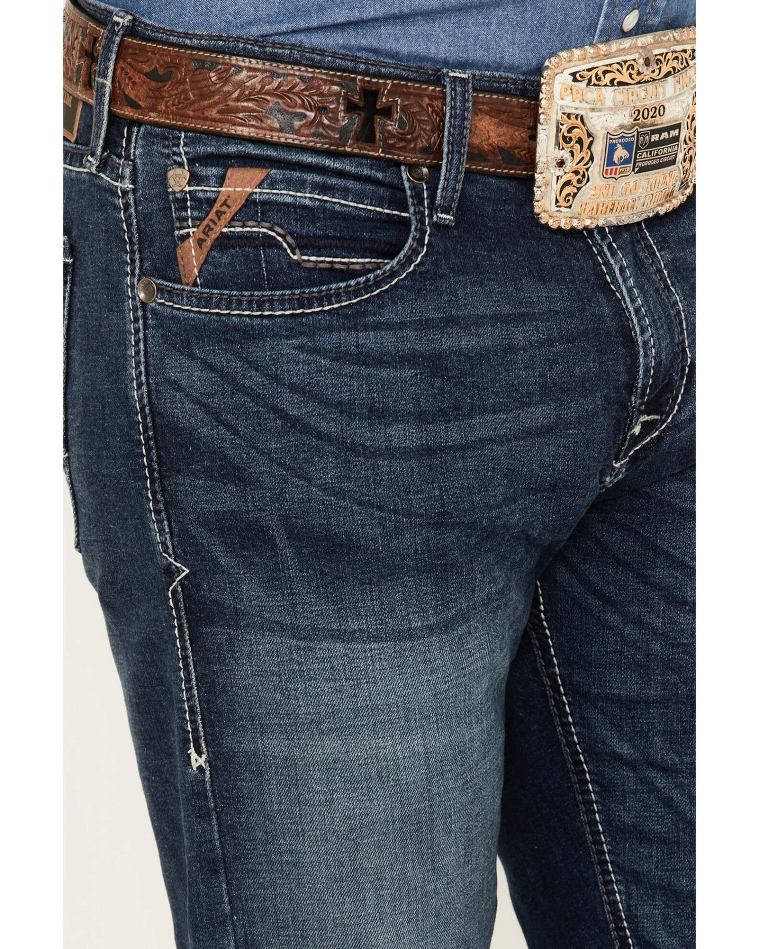 Ariat Men's M7 Marcello Dark Wash TekStretch Slim Straight Jeans 4 Ariat Men's M7 Marcello Dark Wash TekStretch Slim Straight Jeans - Image 2