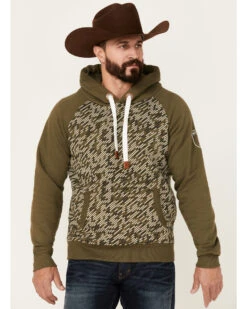 Wanakome Men's Moss Abbot Line Printed Pullover Hooded Sweatshirt -Cheap Cowboy Form Store 2000360996 370 P1