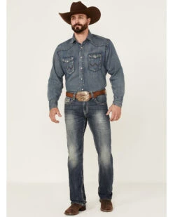 Rock & Roll Denim Men's Medium Vintage Pistol Stretch Regular Straight Jeans -Cheap Cowboy Form Store 2000361609 400 P3