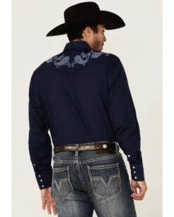 Roper Men's Solid Embroidered Yoke Long Sleeve Pearl Snap Western Shirt 8 Roper Men's Solid Embroidered Yoke Long Sleeve Pearl Snap Western Shirt -Cheap Cowboy Form Store 2000362616 400 P4