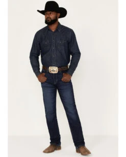 Wrangler 20X Men's Dawn Dark Wash Stretch Slim Straight Jeans -Cheap Cowboy Form Store 2000365075 416 P1