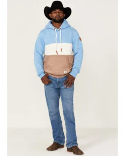 Wanakome Men's Rivera Colorblock Pullover Hooded Sweatshirt -Cheap Cowboy Form Store 2000366256 915 P2