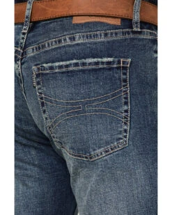 Hooey By Rock & Roll Denim Men's Revolver Medium Wash Stretch Slim Straight Jeans