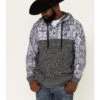 Hooey Men's Heathered Southwestern Print 1/4 Button Down Hooded Pullover -Cheap Cowboy Form Store 2000370571 020 P1
