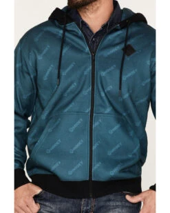 Hooey Men's Butte Monogram Logo Full-Zip Hooded Jacket -Cheap Cowboy Form Store 2000370574 442 P3