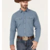 Blue Ranchwear Men's Ticking Stripe Snap Western Workshirt -Cheap Cowboy Form Store 2000374161 400 P1
