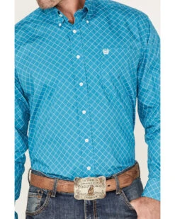 Cinch Men's All-Over Diamond Print Button Down Western Shirt -Cheap Cowboy Form Store 2000375241 400 P3