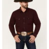Blue Ranchwear Men's Herringbone Long Sleeve Western Snap Shirt -Cheap Cowboy Form Store 2000380501 640 P1