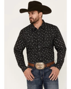 Moonshine Spirit Men's Electric Paisley Print Long Sleeve Snap Western Shirt -Cheap Cowboy Form Store 2000380509 001 P1